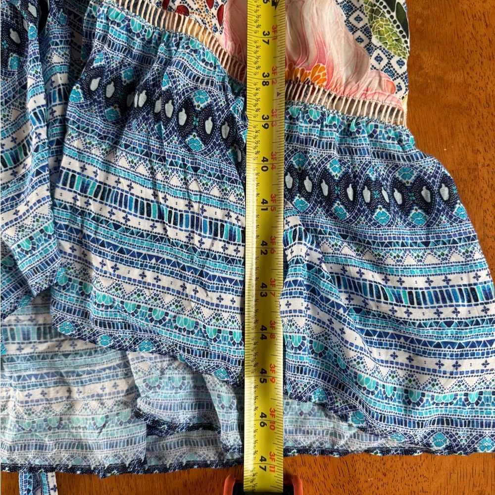 Farm Rio Anthropologie 100% Viscose Multicolor Floral Wrap Maxi Dress Size XSP - Picture 9 of 9